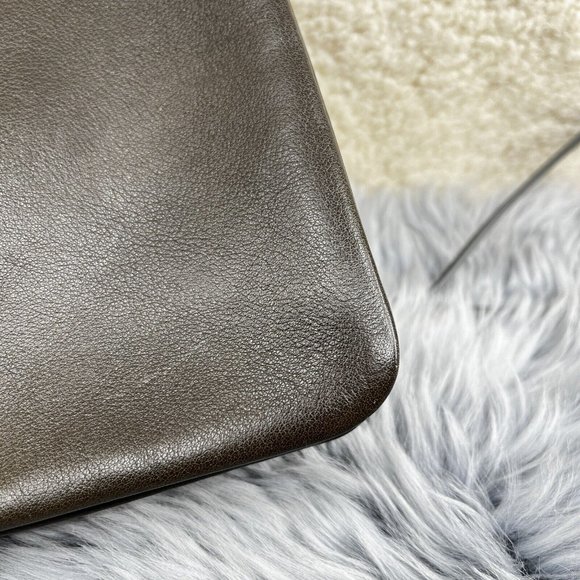 Celine Trio Goatskin Army Olive Green Phoebe Philo Small Crossbody Hand Bag EUC - Picture 5 of 15